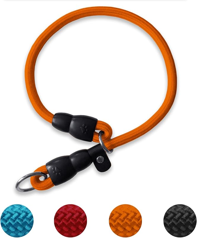 Coleira Martingale para Cães em Nylon com Limitador Deslizante LOS ANDES Orange, S — 40,01 x 0,79 x 0,1 cm
