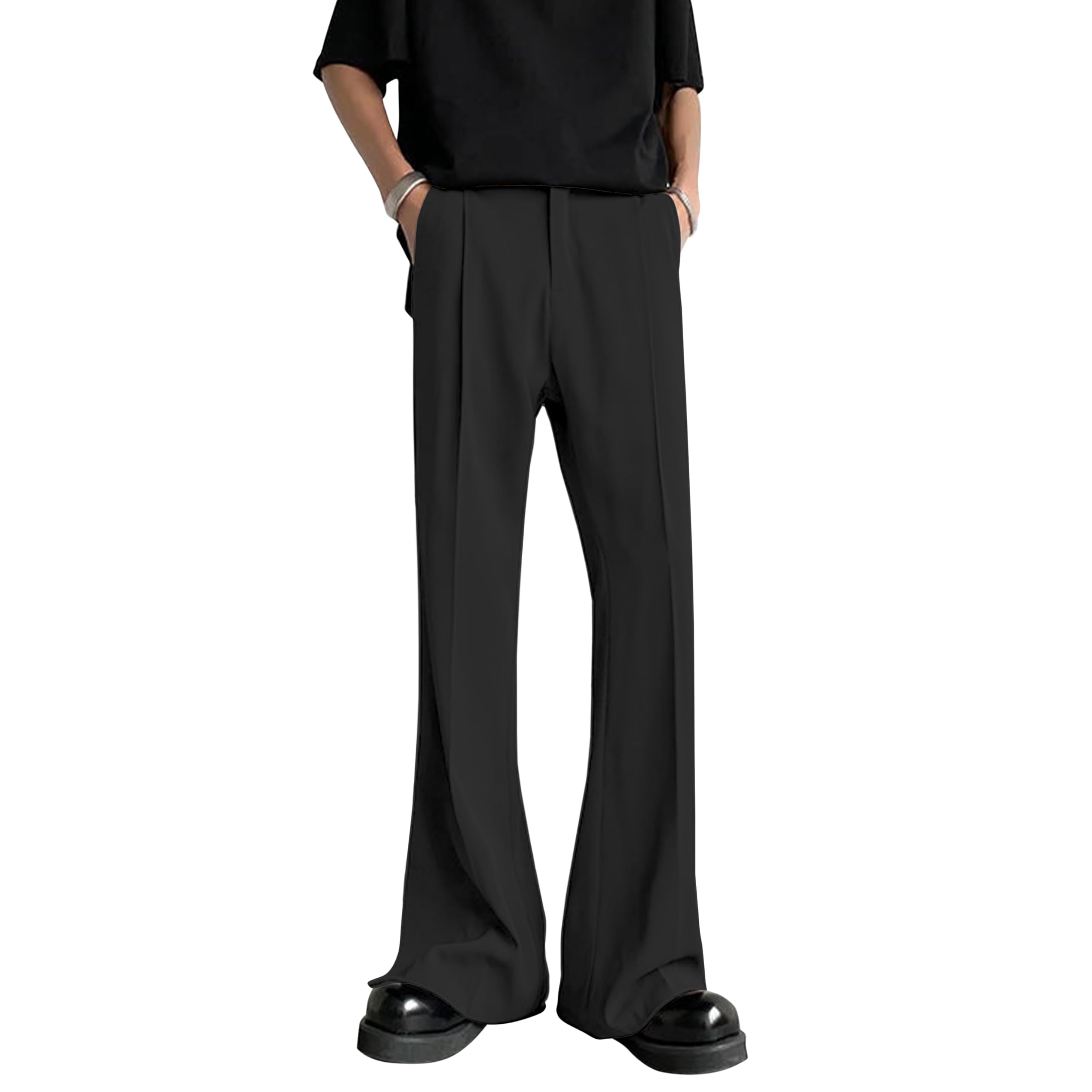 tribe Men Bell Bottom Loose Fit Multicolor Korean Trouser (581_6)_36-picture-51