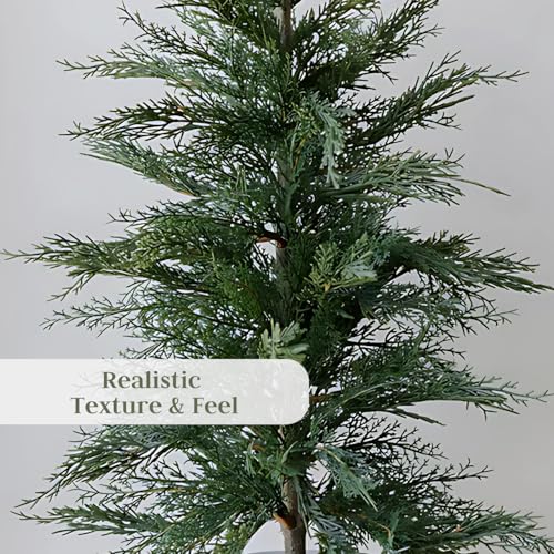 Holidaycollectionsetof1fauxcedartreespremiumartificialindoorcedartreestands36tallincremepotperfectchristmasdecoration  Urban Country Home Decor Holiday collection set of 1 faux cedar trees premium artificial indoor cedar tree stands 36 tall in creme potperfect christmas decoration  urban country home decor