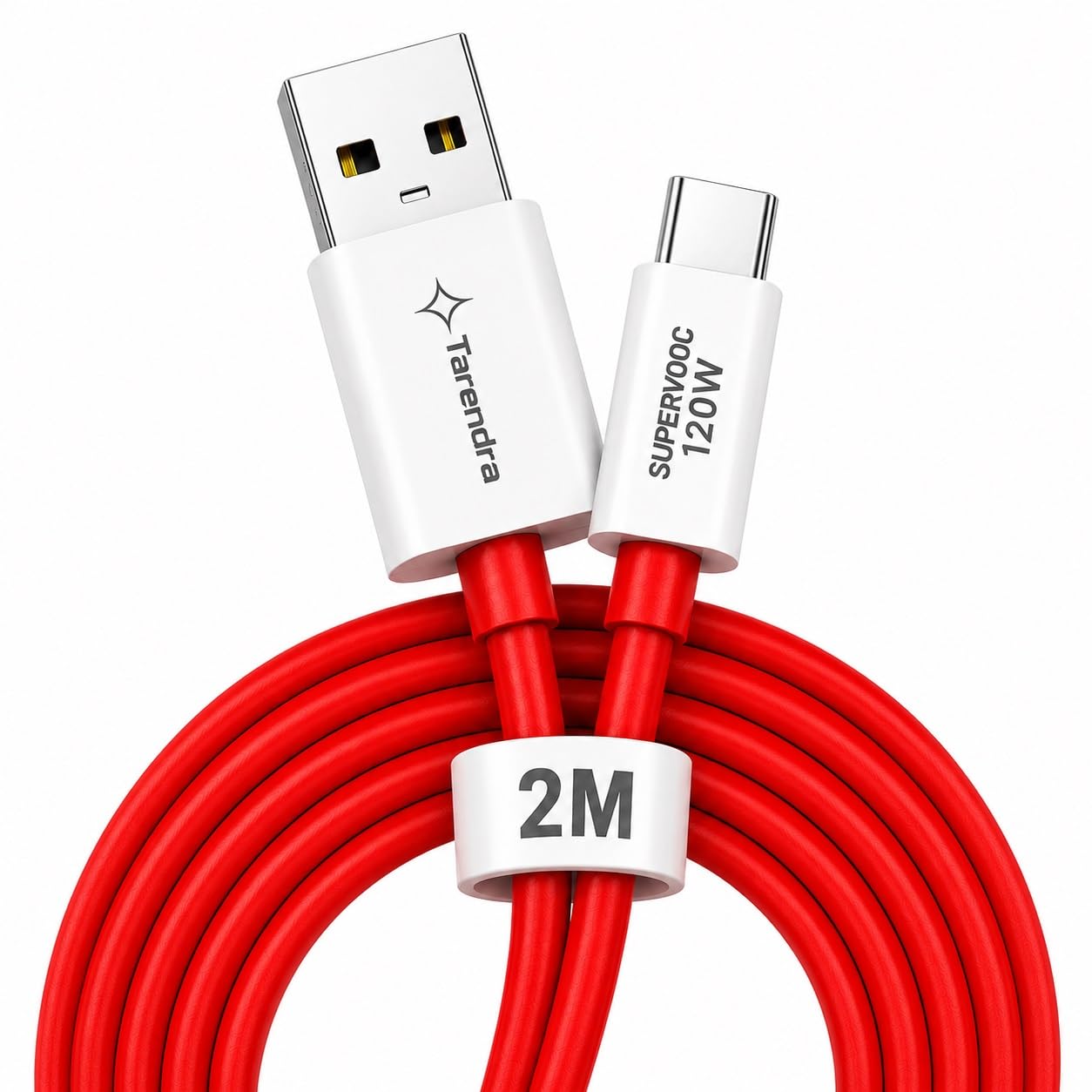 120W 10A USB to Type C Fast Charging Cable 2 Meter | Unbreakable TPE SuperVOOC Data Cable | Fast Charge & Data Sync Compatible with OnePlus Oppo Realme Vivo Xiaomi Samsung Type C Devices-image-45