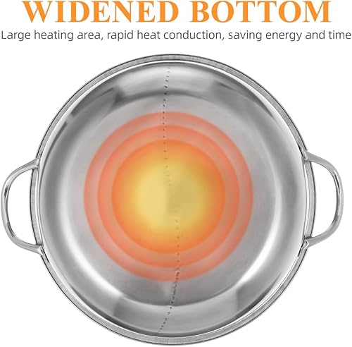 Miniatura 4 de Olla de mandarina de acero inoxidable Sartén de inducción Sartén asiática Utensilios de cocina de inducción Wok Dividido Hotpot Divisor Olla de