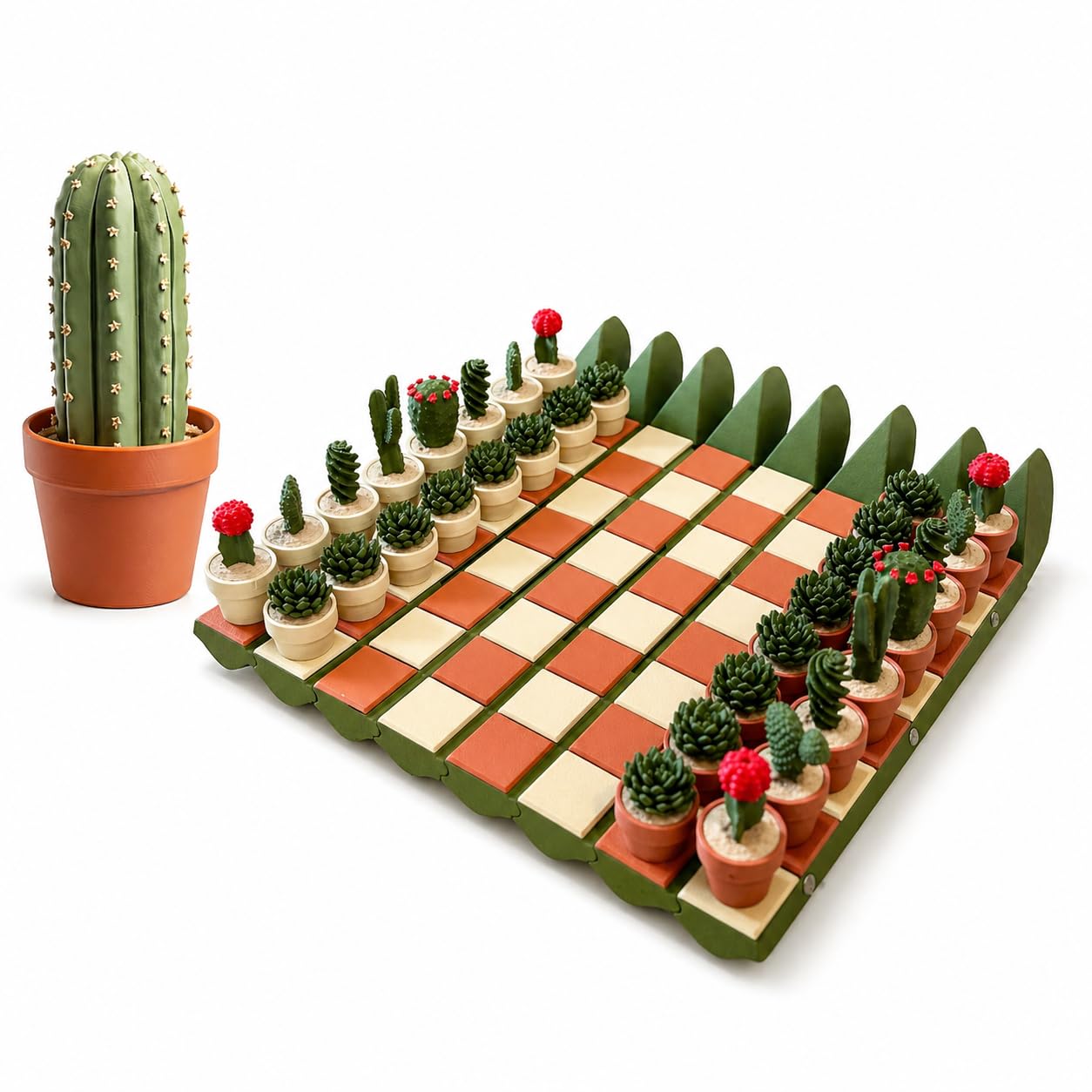 置物 Chess Amazon.com: Cactus Chess Set, 3D Printed Magnetic Chess Board