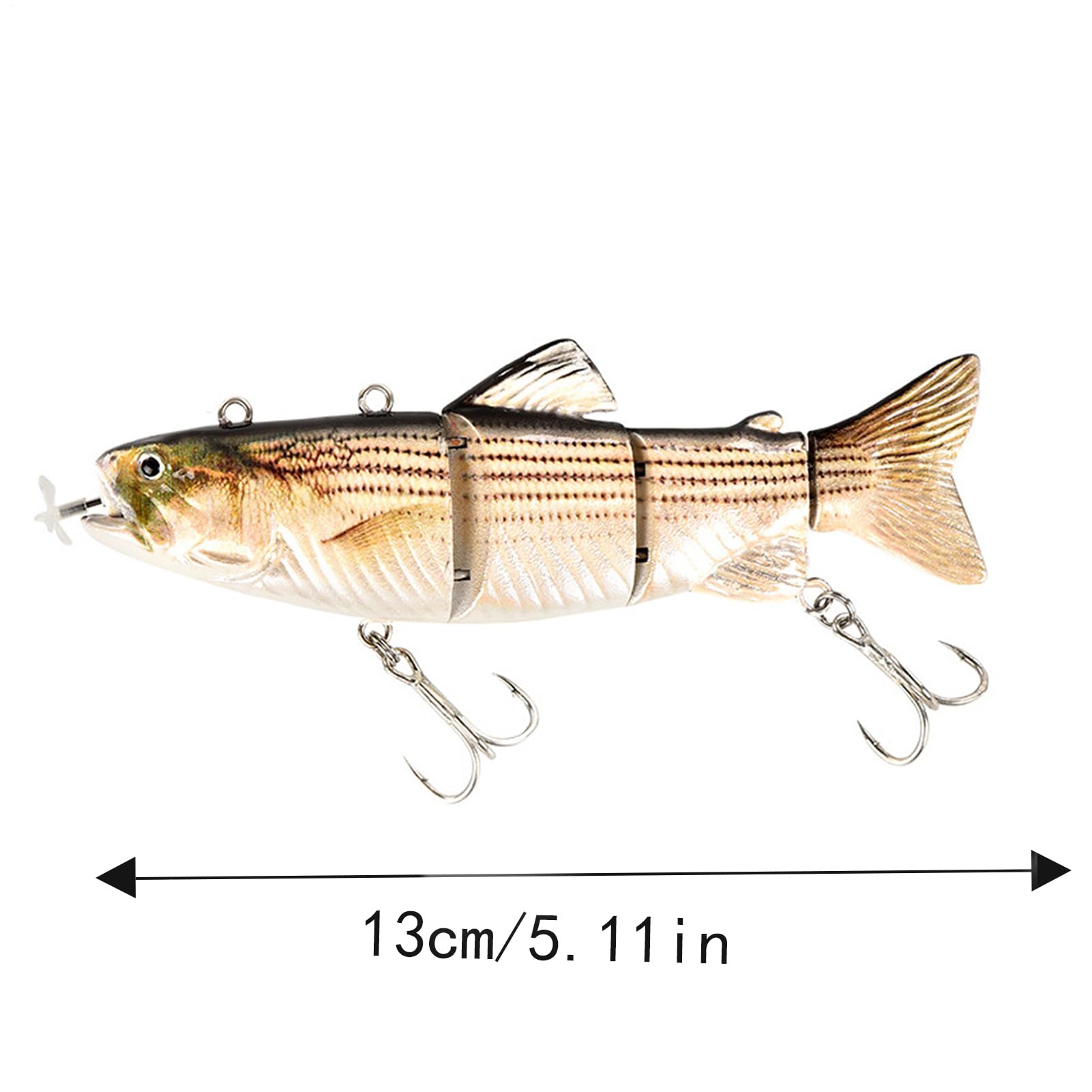 Esca da pesca elettrica, Esca da pesca robotica - Esca da pesca per nuoto robotico realistico | Esca da pesca animata Wobbler illuminata a LED per acqua dolce e salata, Swimbait articolato