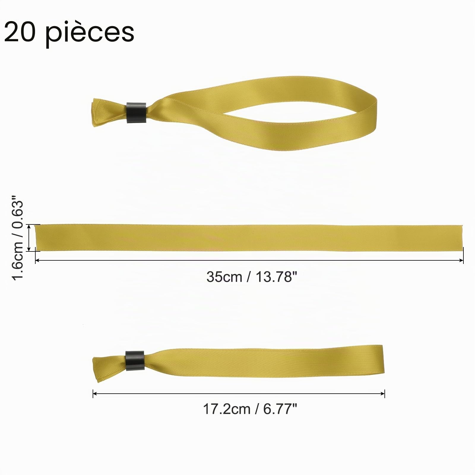 sourcing map Cloth Wristbands for Events, Disposable Event Wrist Band Bracelet Identification for Events Party Concert Bar Entrance Admission