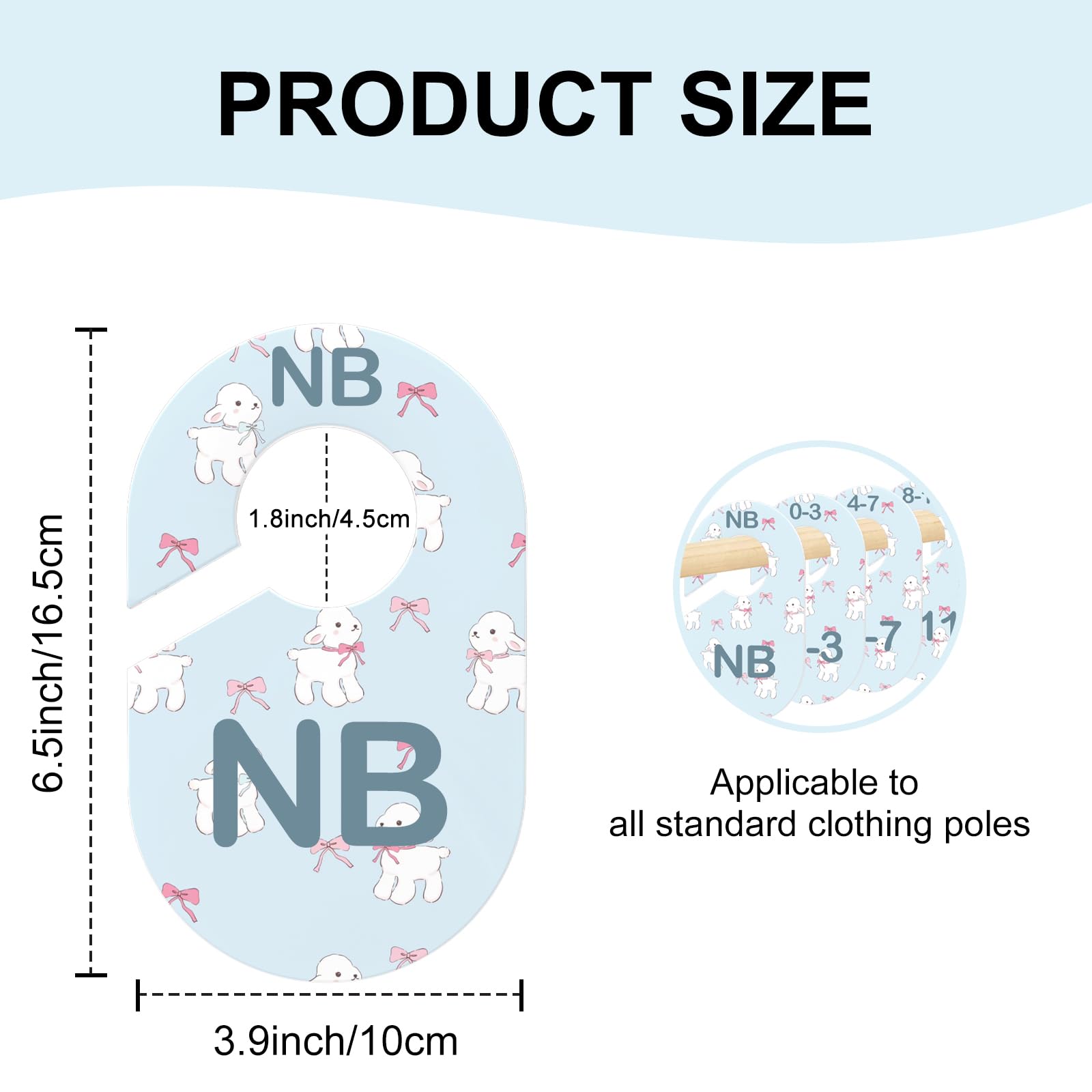 Utook Baby Closet Dividers,Baby Closet Organizer for Newborn to 24 Months Clothes,Extra-Large Labels and Double-Sided,Making it Easy to Organize Your Boys' or Girls' Clothing