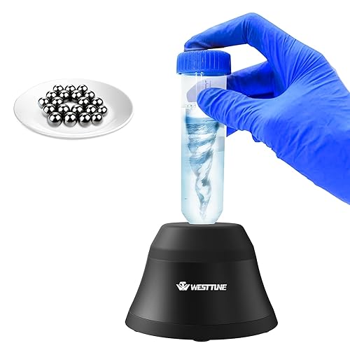 WEST TUNE Lab Mini Vortex Mixer 4000rpm High-Speed Paint Shaker & Paint Mixer for Acrylic Paints, Gel Polish, Tattoo Ink, Eyelash Adhesives, Test Tubes & Microtubes | Touch Function Vortexer, Black