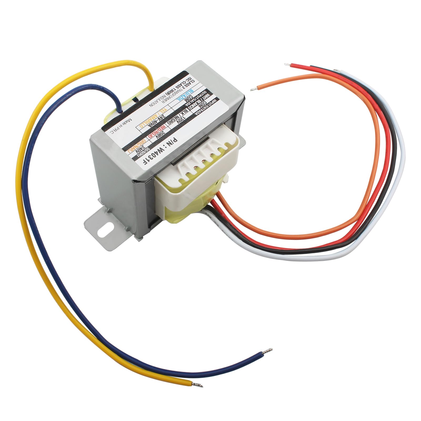 24 Volt Transformer, Primary 120, 208,240V Secondary 24V, Replacement Isolation Transformer for HVAC Furnace Air Conditioning Circuits, 46-101905-01, PF42440 44504 4031F