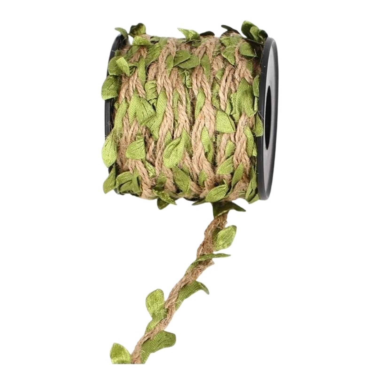 Twine 32.8 Feet Leaf Twine 5MM Rope Burlap Ribbon String Heavy Duty Hanging For Gardening Wedding Decoration(Green)