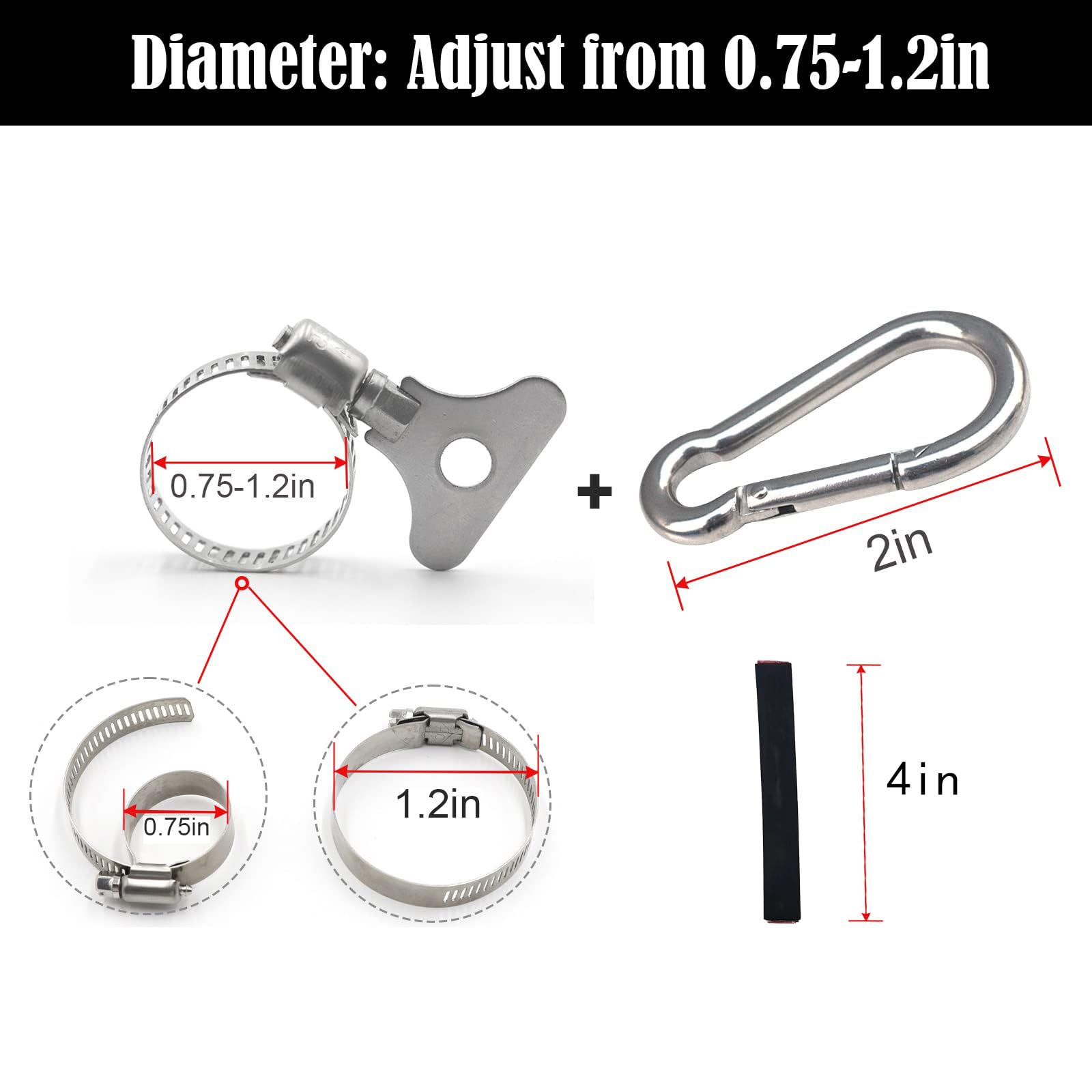 Flag Pole Replacement Rings – Set Of 3 (Carabiner Clips/Hooks Not Included) 12 thumbnail image