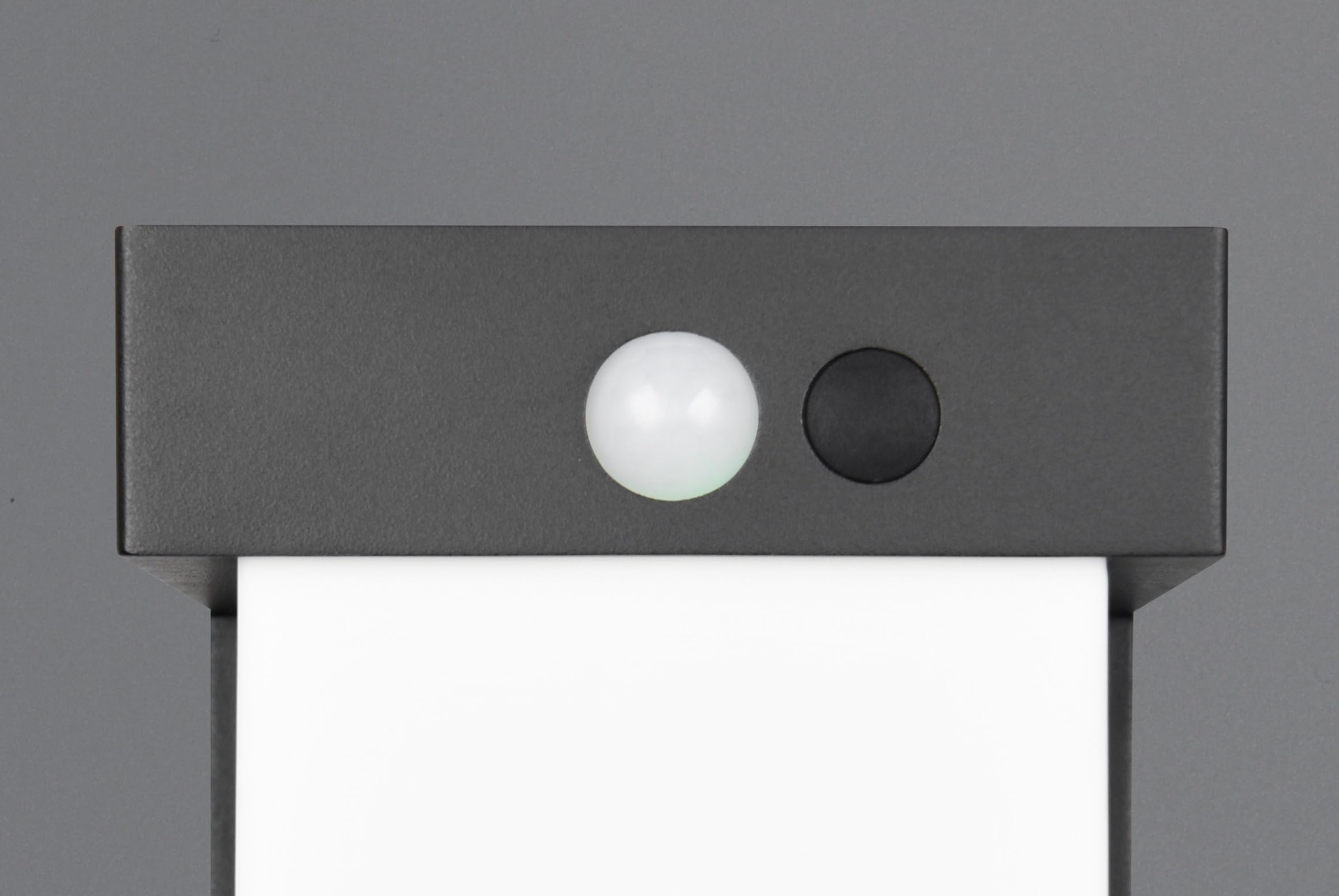 Reality Leuchten LED Hybrid Solar Außen Wandleuchte Colombo R23286132, Metall Schwarz matt, Schirm Kunststoff Weiß, inkl. 5.5 Watt LED, Bewegungssensor, Dämmerungssensor, Orientierungslicht |