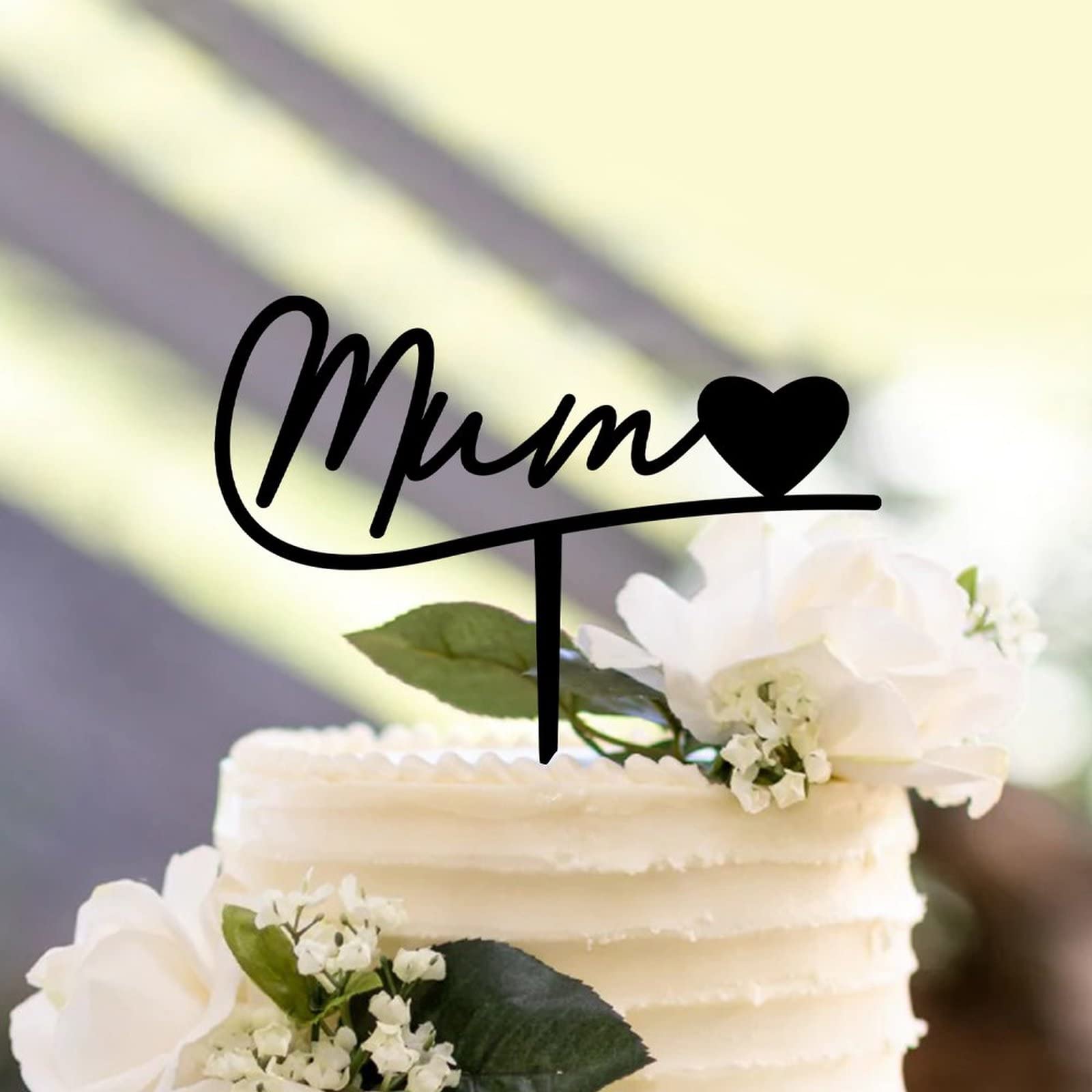 9 Topper Per Torta Festa Della Mamma In Acrilico Oro, Con Cuore E Scritte, Decorazioni Per Dolci E Cupcake