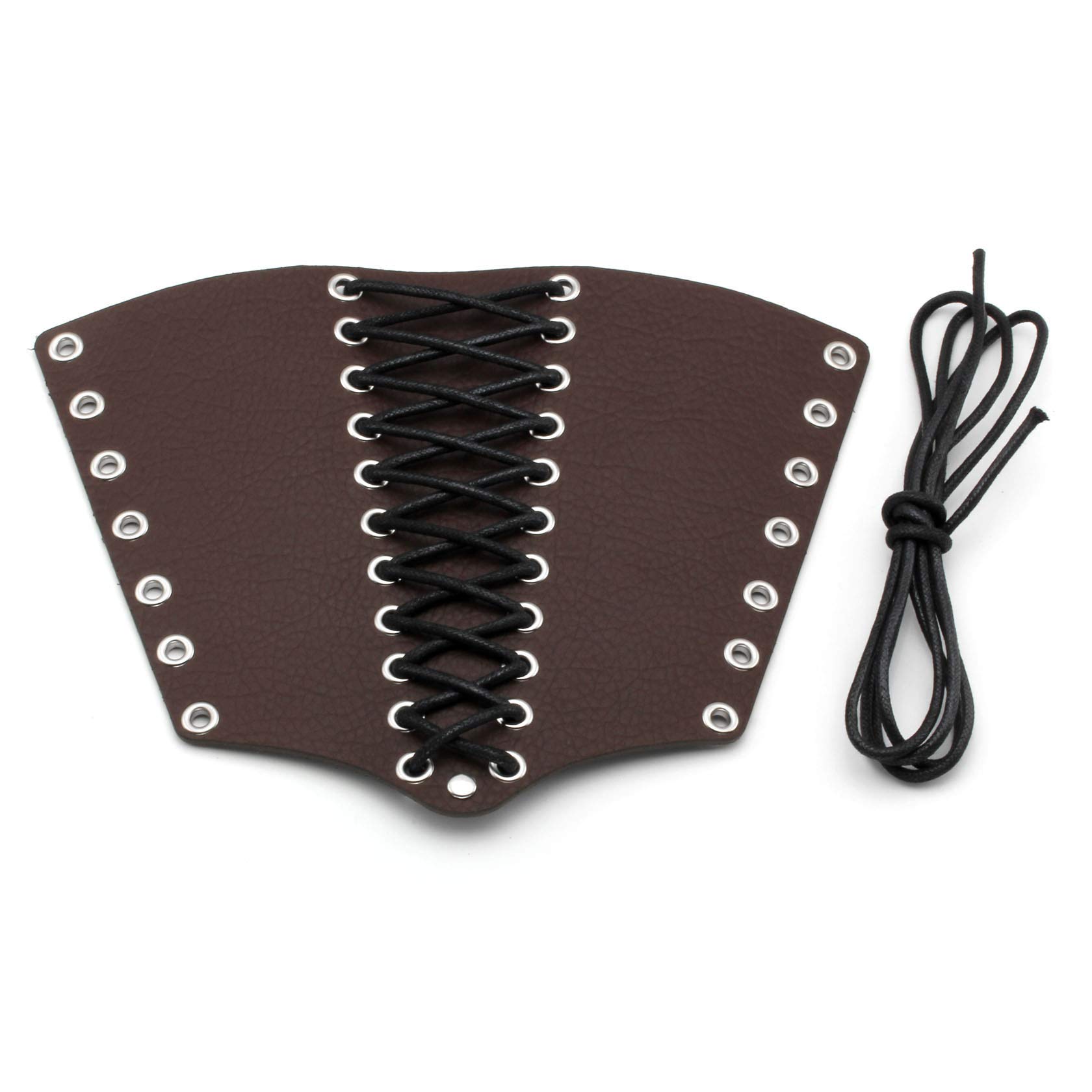 MILAKOO 2 pezzi guanti da braccio per uomo steampunk armatura polsino PU polsini in pelle per costume