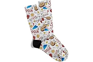 Barcelona Spain Cartoon Luxury Collection Quipo Crazy Unisex Socks