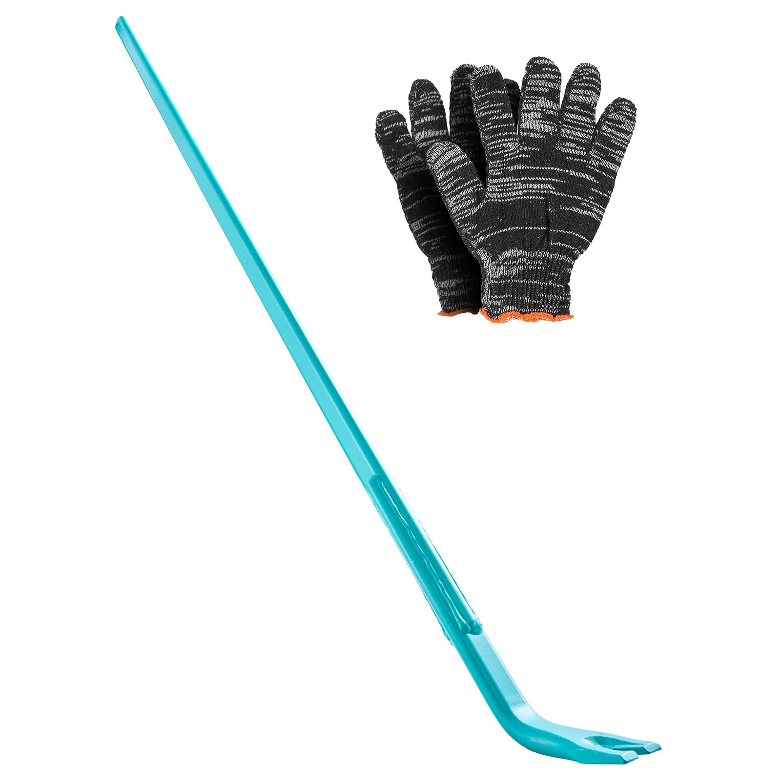 VEVOR Open Angle Monster Pry Bar, 52.5 Inch Carbon Steel Handle, 2000lbs Prying Capacity, Pry Lever Bar, Crowbar for Concrete, Demolition, Crowbaring,