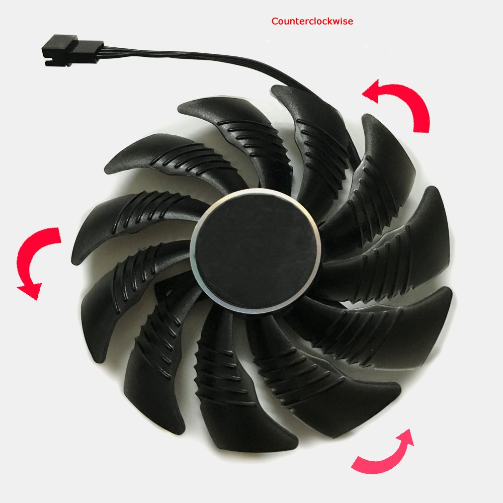 Ventilateur Refroidissement Carte Graphique - Pour Gigabyte GTX950, GTX1050, RX560 - 85 Mm, 3 Broches, 12V - Modèle T129215SU