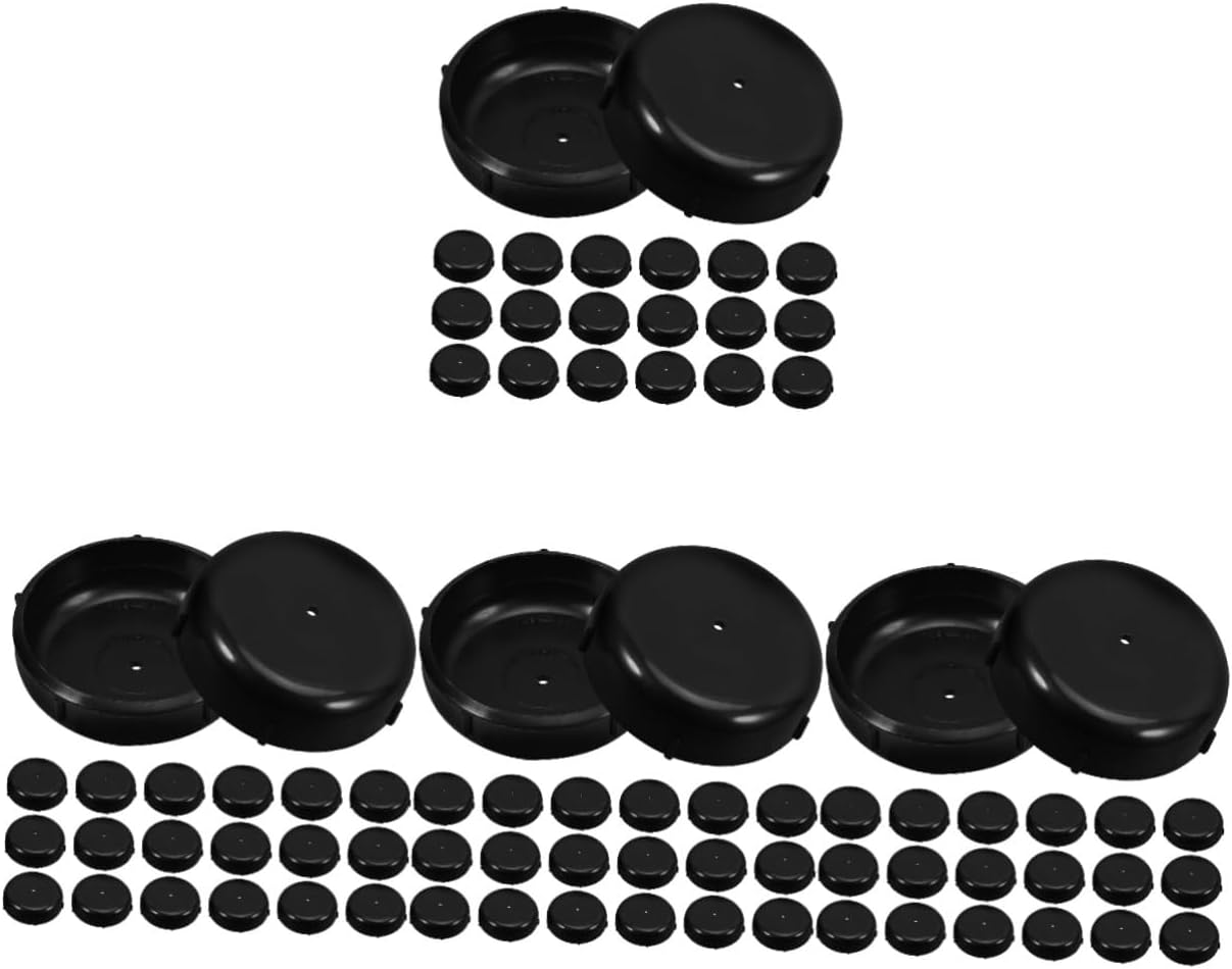 jojofuny 128pcs Non- Furniture Plastic Bed Stoppers and Caster Cups for Chairs Sofas and Tables Protects Floors and Prevents Sliding