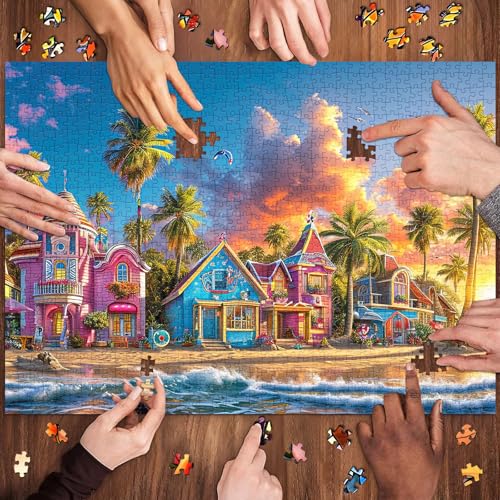 HUADADA Puzzle 1000 Teile für Erwachsene und Kinder, Impossible Game, Puzzles-Geschenk, Clevere Rätsel, Puzzles Farbenfrohes… – Ansicht 5