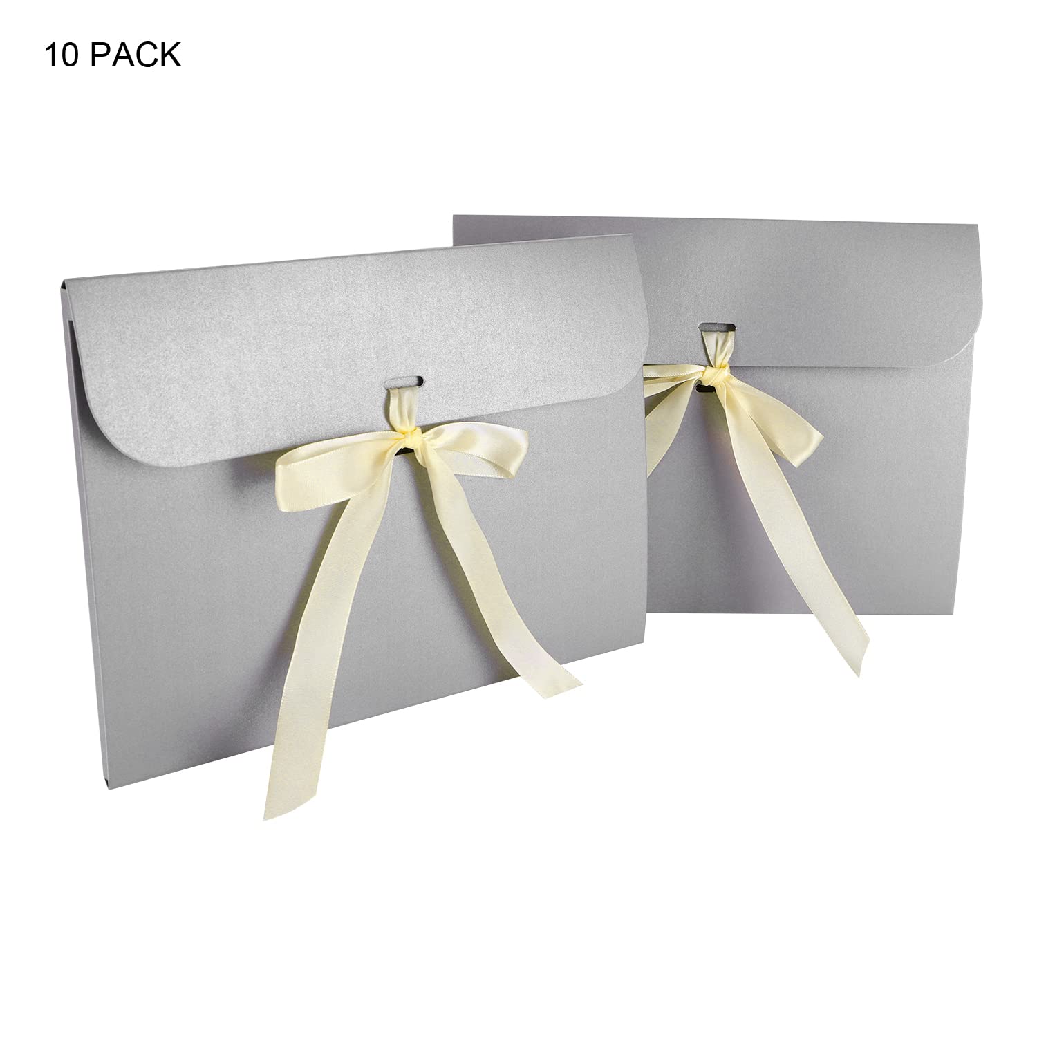 10 buste regalo grandi con nastro per feste, sacchetti regalo in seta, per sciarpe, confezioni regalo, biglietti d'invito per decorazioni, biglietti di auguri, Natale, Capodanno, matrimonio