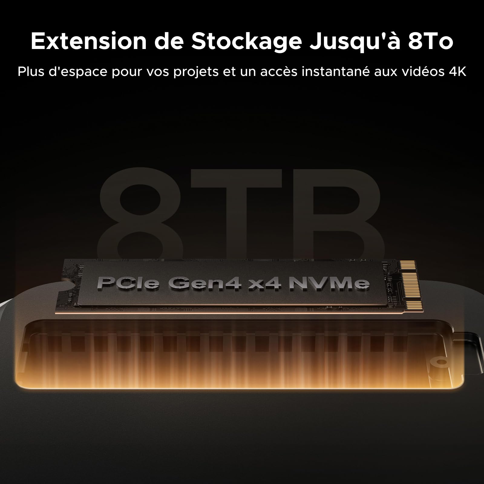 UGREEN Maxidok Thunderbolt 5 Docking Station Revodok Double Écran Extension | 10 en 1, 2 TBT5, 1 DisplayPort, Double 6K60Hz, Unique 8K60Hz, 120Gbps, SD TF 4.0, Boîtier M.2 SSD, pour Mac Mini M4 Pro M4