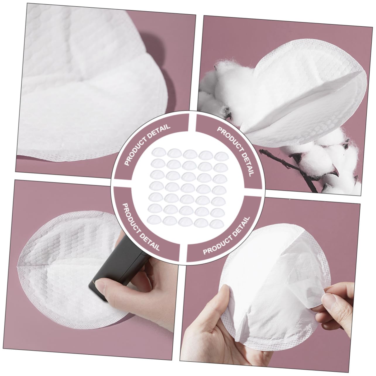 HEMOTON 100pcs Disposable Breast Pad Ultra-Thin Nursing Pads for Breastfeeding Milk Absorption