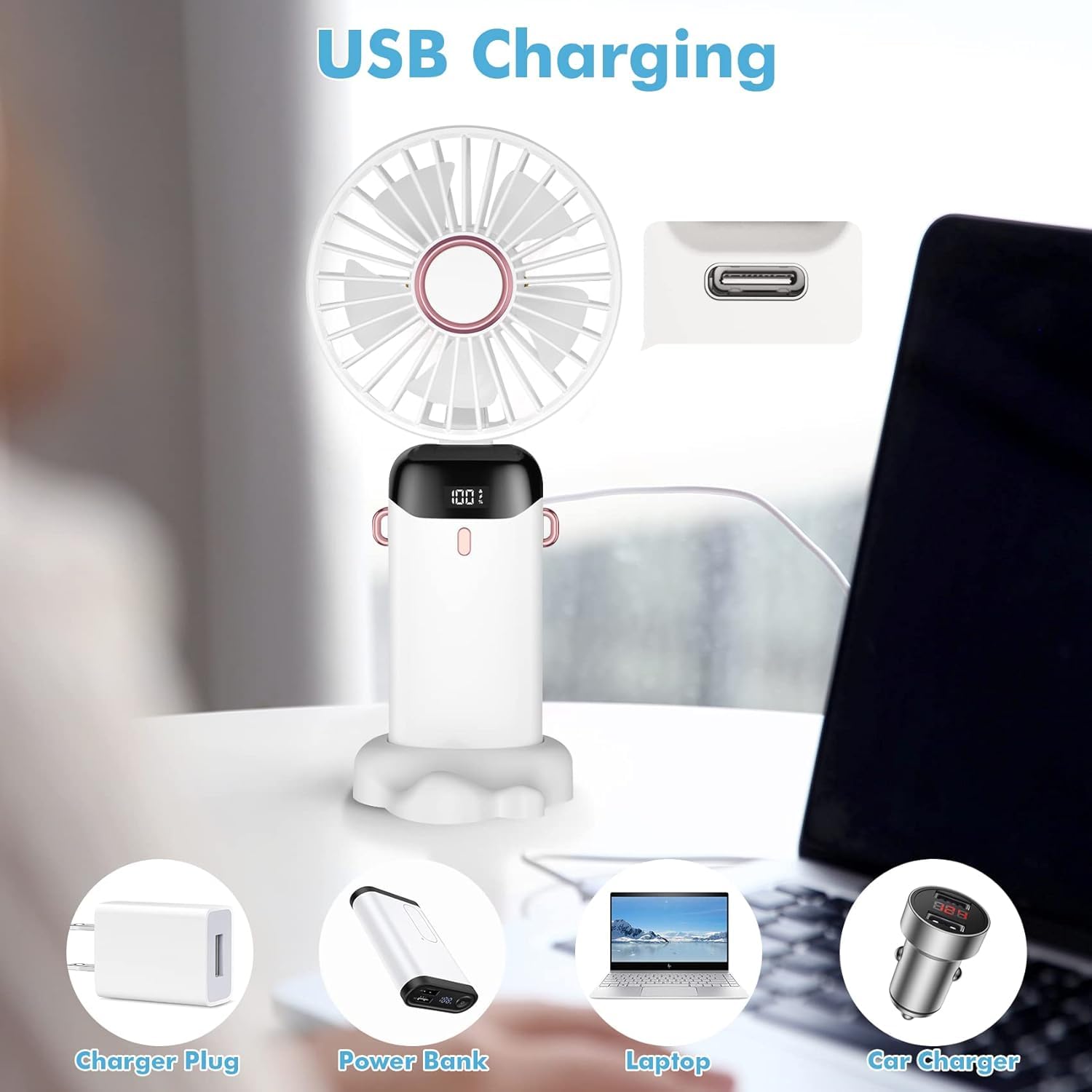 Ventilateur,Mini Ventilateur électrique Portable Usb, Pratique Et Ultra