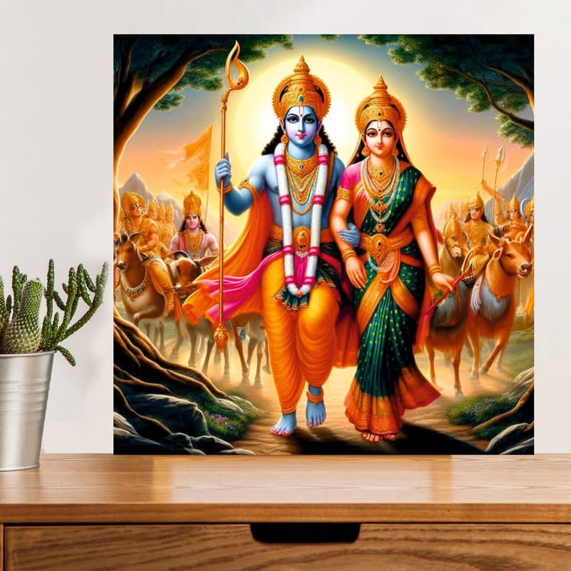 Image of British Terminal Cute little Bal Gopal Baby God Krishna| Kanha Ji | Laddu Lord Makhan Chor Painting Religious Poster for Pregnant Women for wall (matt thin vinyl,sticker,multicolor,unframed)| bj374