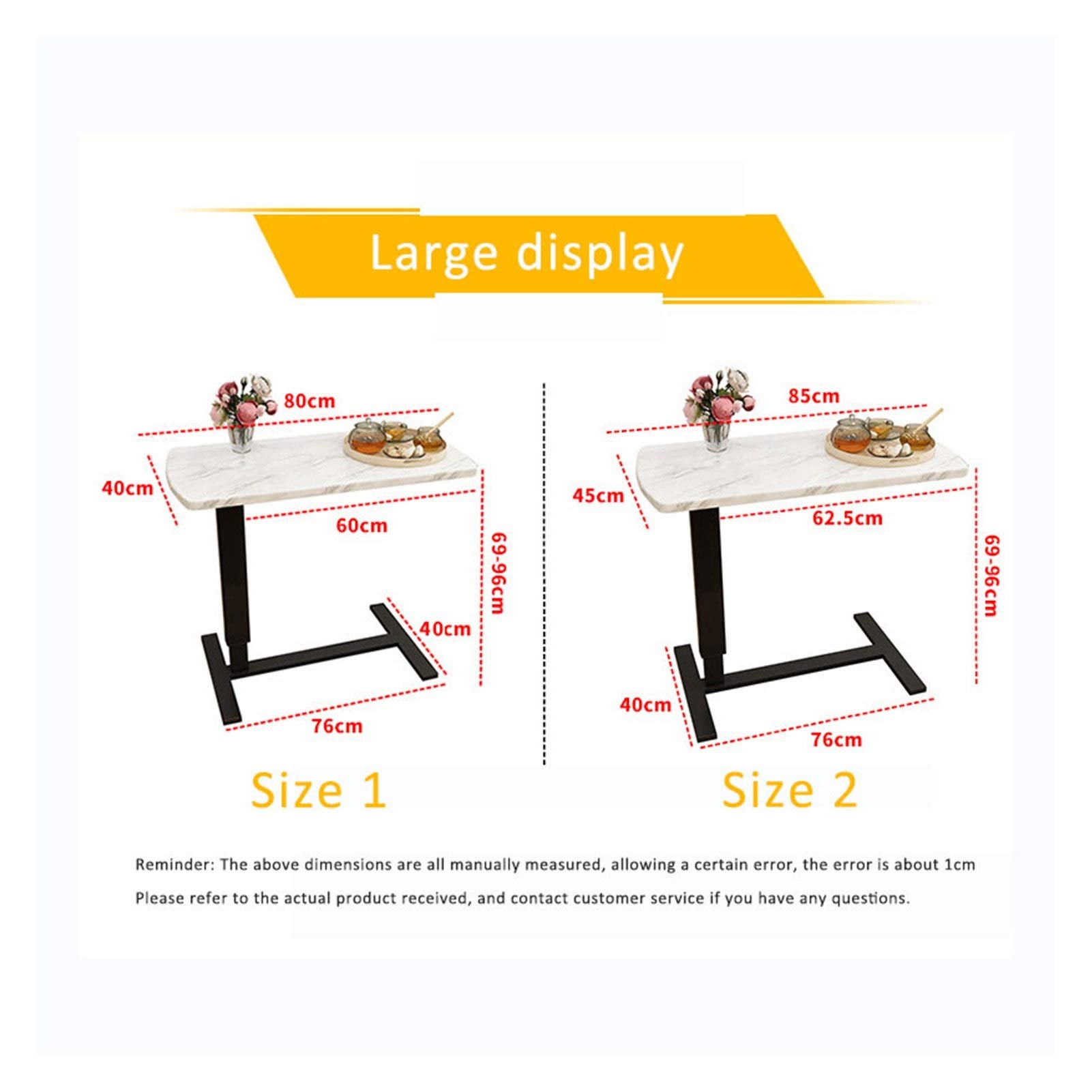 Mesa ajustable para cama de hospital con ruedas giratorias, soporte móvil para laptop, leer, comer el desayuno, sobre la mesita de noche con ruedas