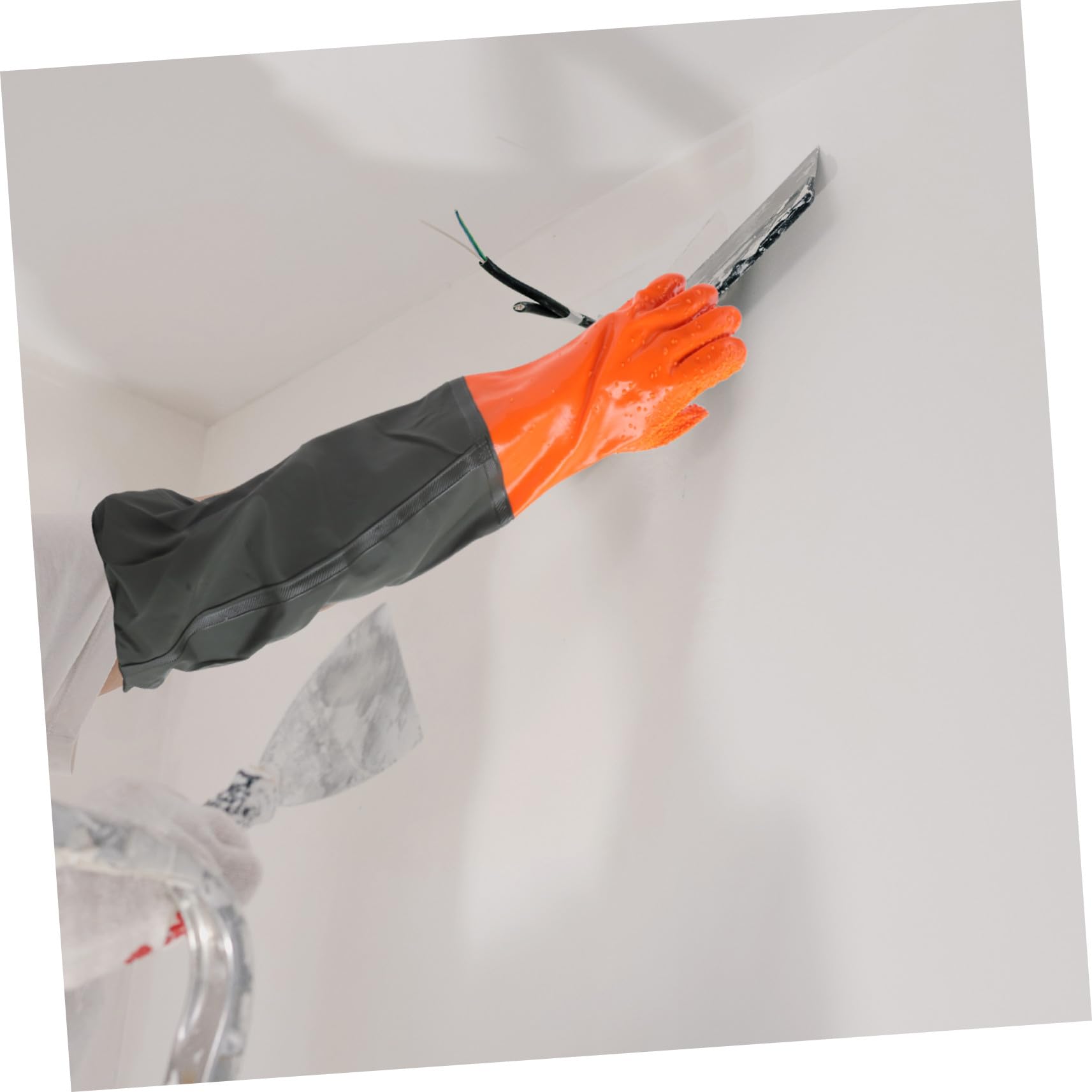3 Pares Guantes Impermeables Largos para Pesca y Jardinería Reutilizables Ligeros y Resistentes con Cómodo y Diseño Portátil para Uso Diario Acuarios y Estanques