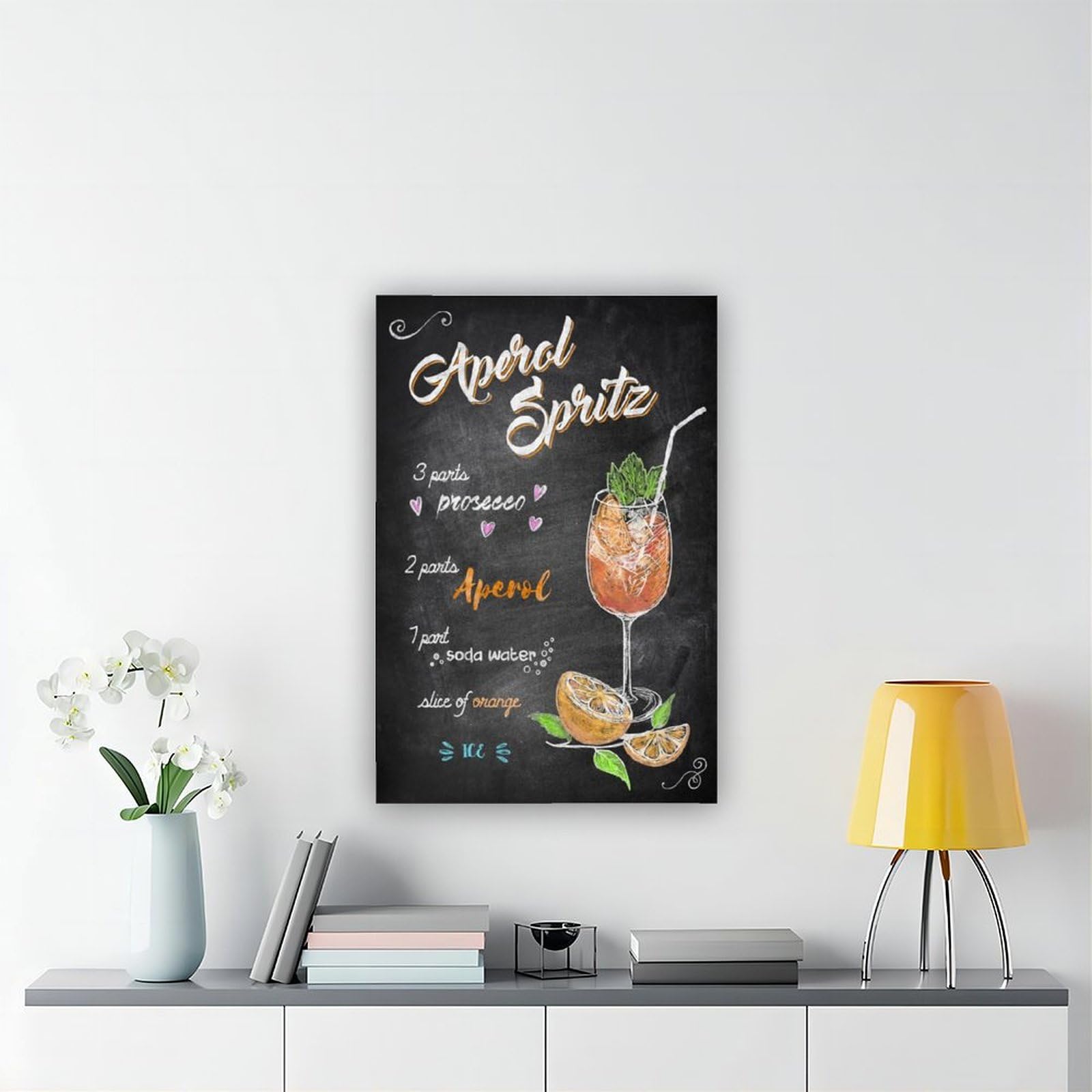 LITGY Aperol Spritz Poster Aperol Art Poster Frame-style 08x12inch(20x30cm)