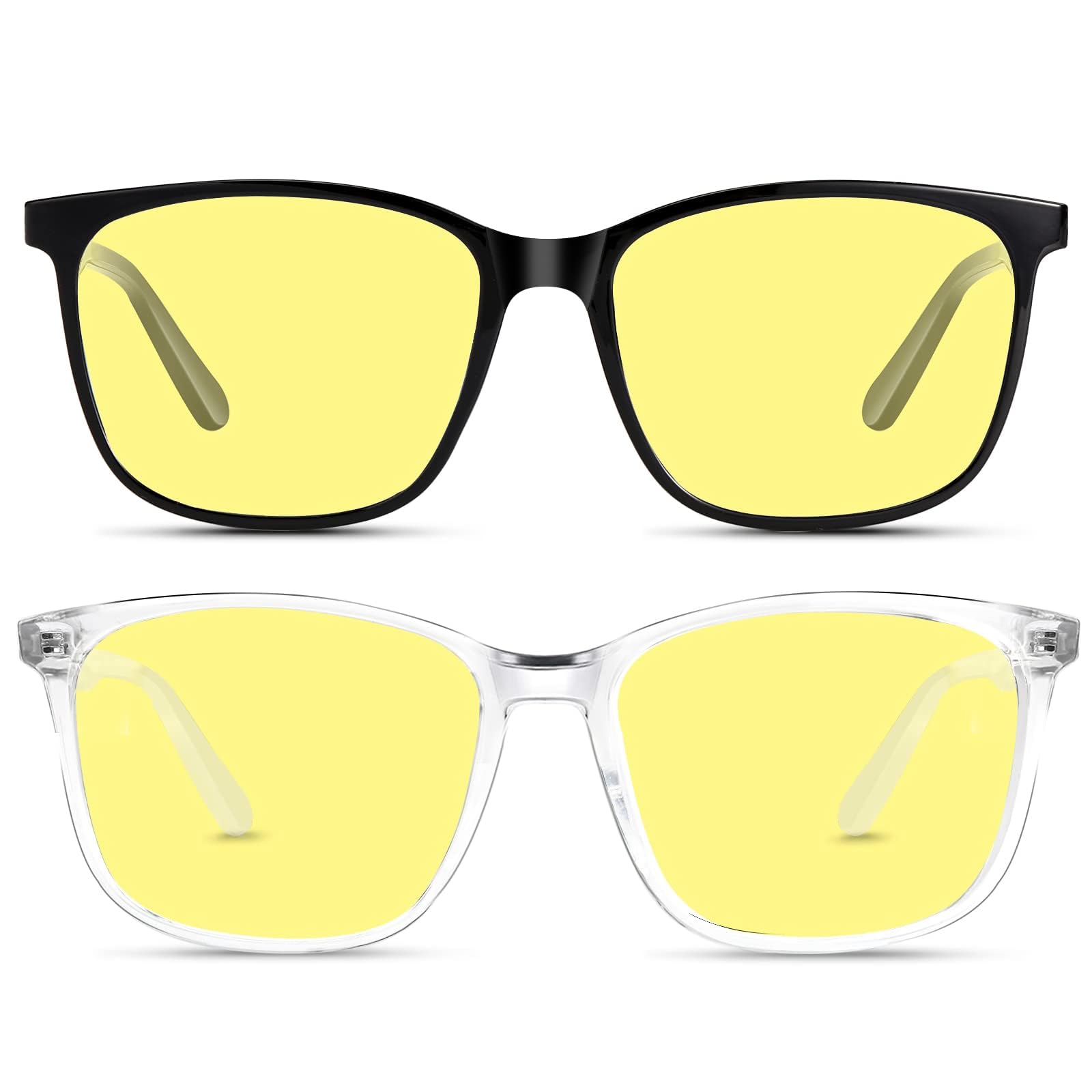 Night Vision Driving Glasses for Women & Men - Anti Glare Blue Light Blocking Computer Glasses with HD Clarity, UV400 Protection | Nighttime Safety Eyewear for Screen Use & Road Travel