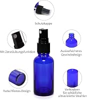 Topsky 12x30ml UV-védett üveg spray palack finom porlasztóval, illóolaj és parfüm tároláshoz kék 2