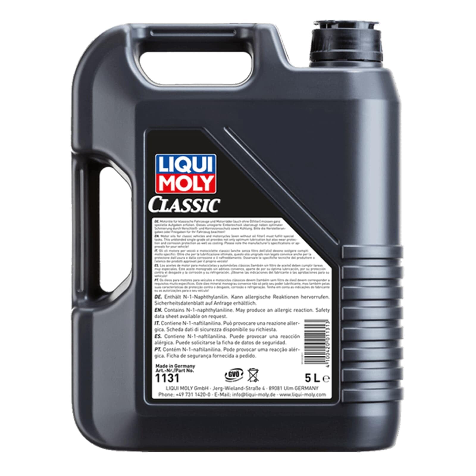 LIQUI MOLY Classic Motorenöl SAE 50 | 5 L | mineralisches Motoröl | Art.-Nr.: 1131 | 1131, Classic Motorenöl SAE 50