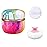 Qopoto Body Powder Puff and Container for Dusting Powder, Women Powder Puff and Powder Case for Bath and Travel (Abstractionism)