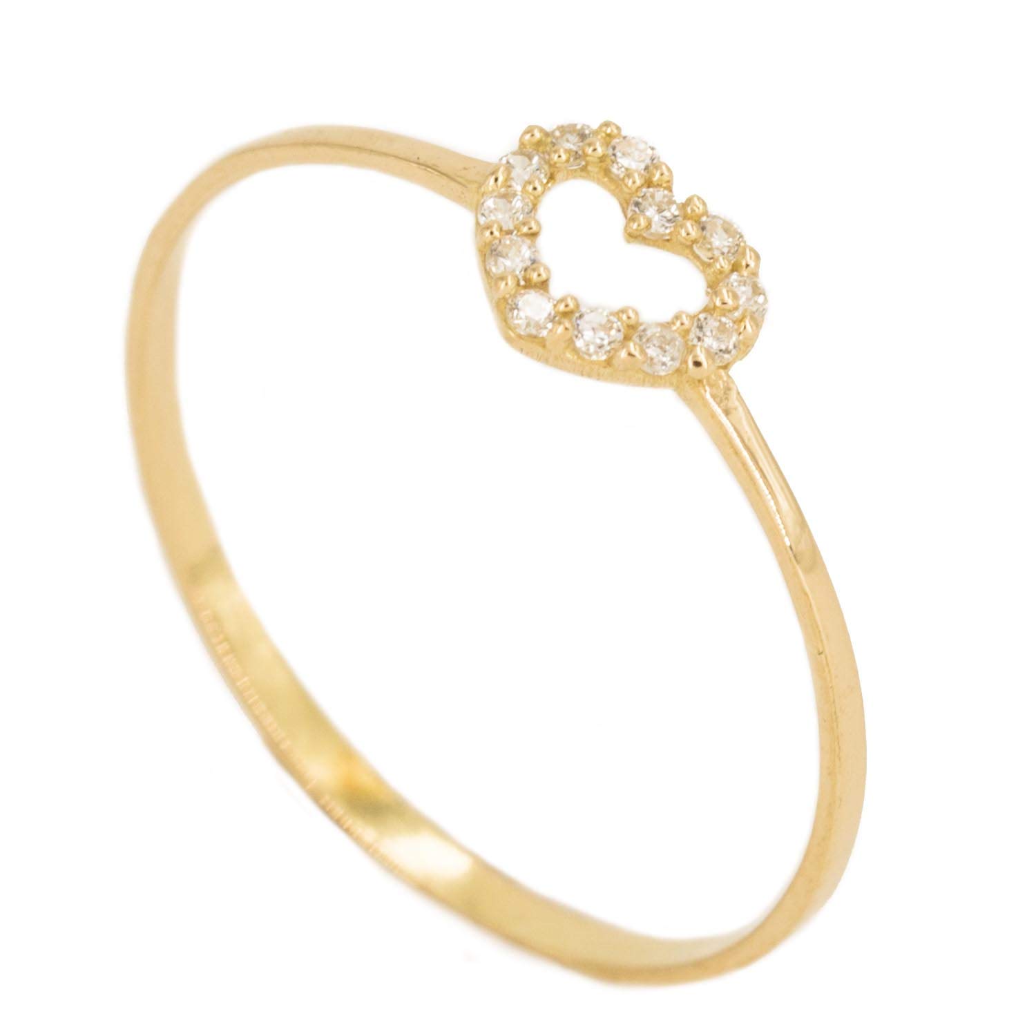 PRIORITY Anillo Oro 18K con corazón engastado en circonitas | Priority | Anillo Oro | Anillo Corazón | Anillo Circonitas