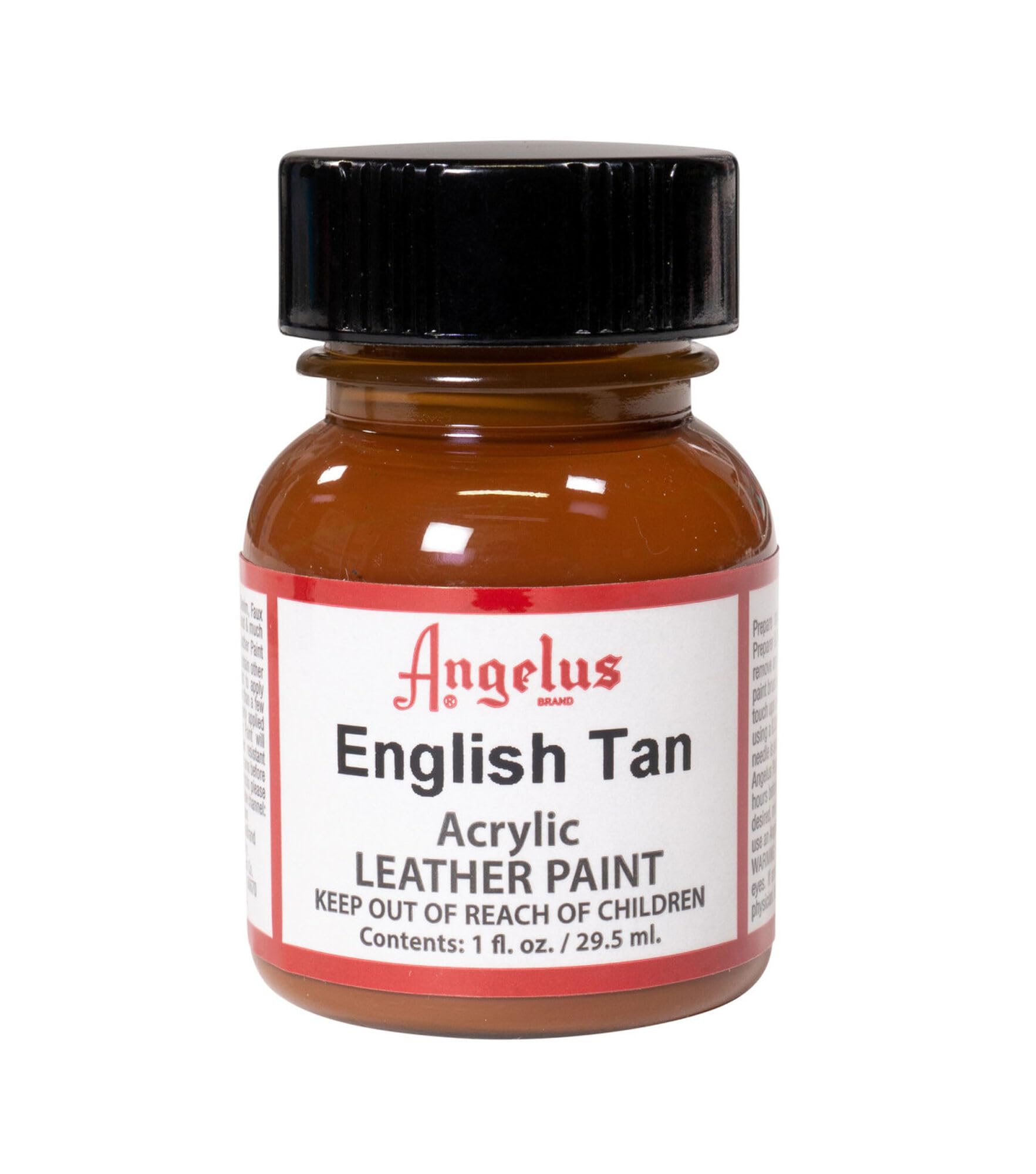 Angelus Brand Acrylic Leather Paint Water Resistant 1 oz - Select Your Color (#19 English Tan)