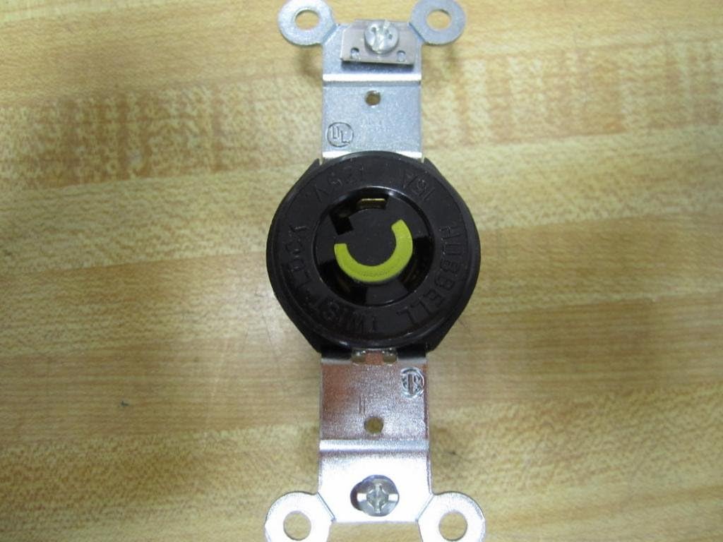 15A Locking Receptacle 2P 3W 125Vac L5-15R Bk