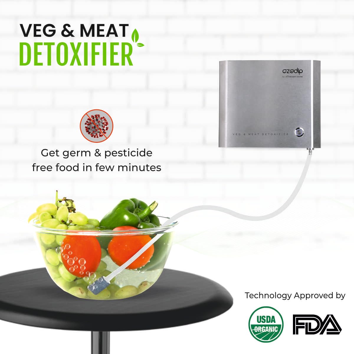 Faraday Ozone Ozodip 2SS(Stainless Steel) | Vegetable, Fruit