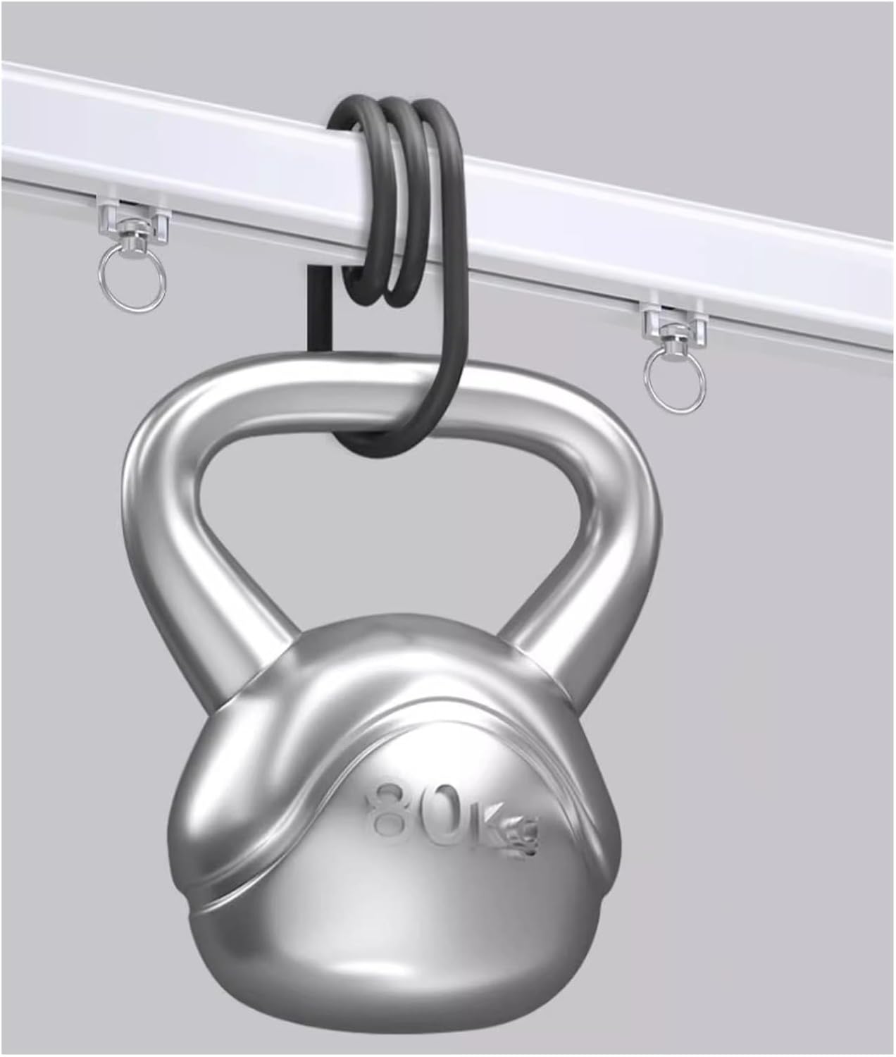 Double Row Curtain Track Silent Heavy Duty Drop Ceiling for Curtains-Room Divider,Heavy-Duty White Curtain Tracks for Ceiling & Wall Mount - Complete Curtain Rod & Pulley Set for Bay Windows