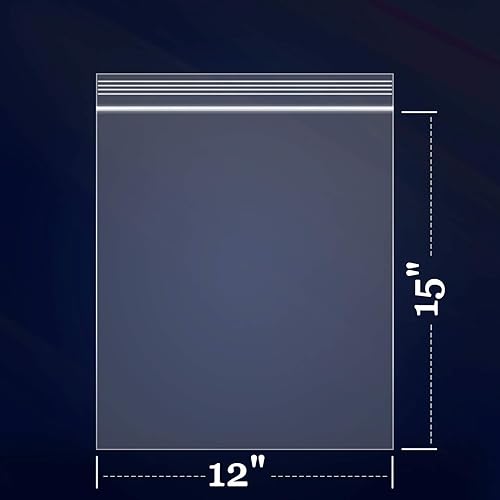 Miniatura 2 de iMailer - 1000 unidades - Bolsas de polietileno de plástico con cierre transparente de 13 x 15 pulgadas - Bolsas con cremallera de 2 galones para