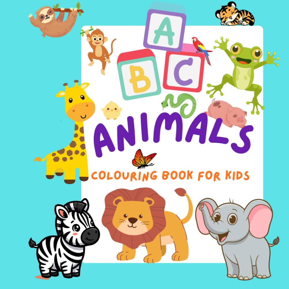 A Fun Animal Alphabet Colouring book for kids