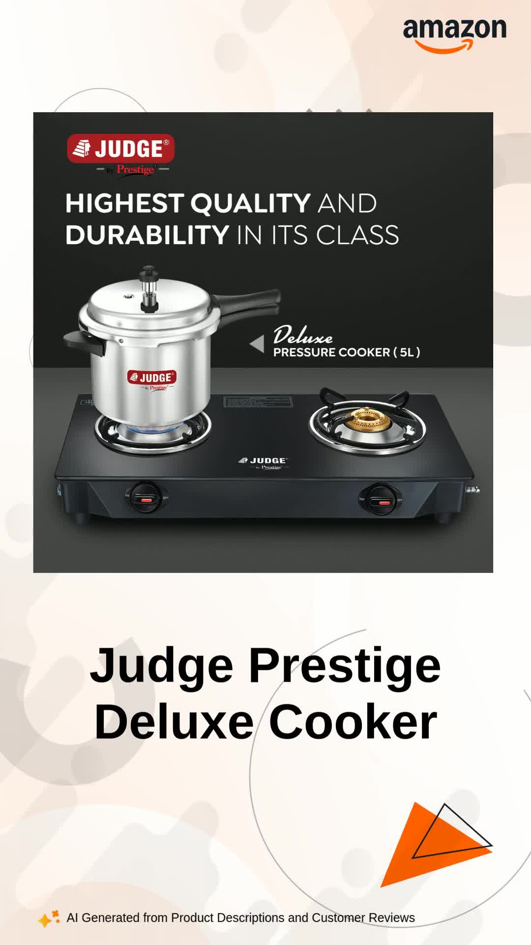 Buy Judge By Prestige Deluxe 5 liter Induction Bottom Pressure