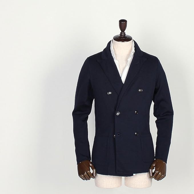 Amazon ネイビー C75 L Lardini ラルディーニ メンズ ウール 6b ダブル ニットジャケット Jjljm21 Ib 850 2 ネイビー コート ジャケット 通販