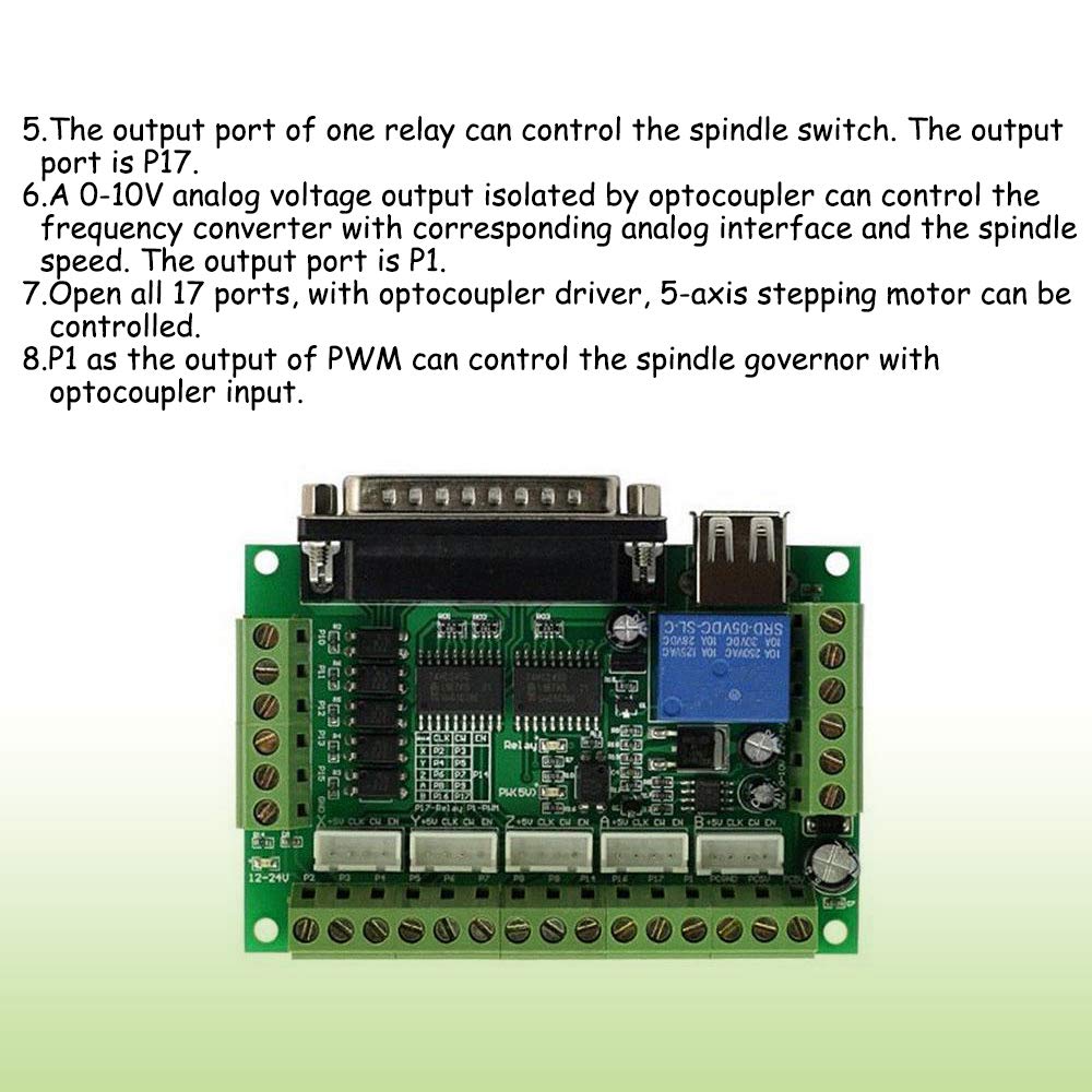 Amazon.com: KOOBOOK 1Pcs 5 Axis CNC Breakout Board Mach3