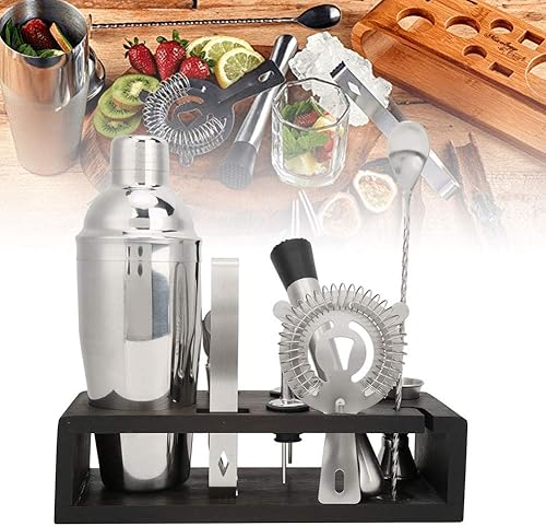 Miniatura 3 de Juego de cocteleras de acero inoxidable, 10 piezas, juego de cocteleras de acero inoxidable para el hogar, kit de herramientas de bar de barman,
