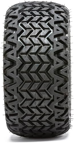 Miniatura 4 de GTW Combo de ruedas y neumáticos para carrito de golf de 10 pulgadas | GTW Storm Trooper mecanizadas/ruedas negras en neumáticos Predator todo