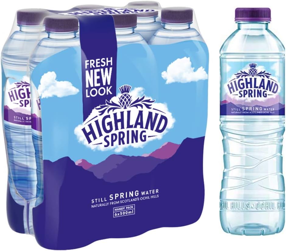 Highland Spring Water Still PET - 500 ml (Pack of 6)