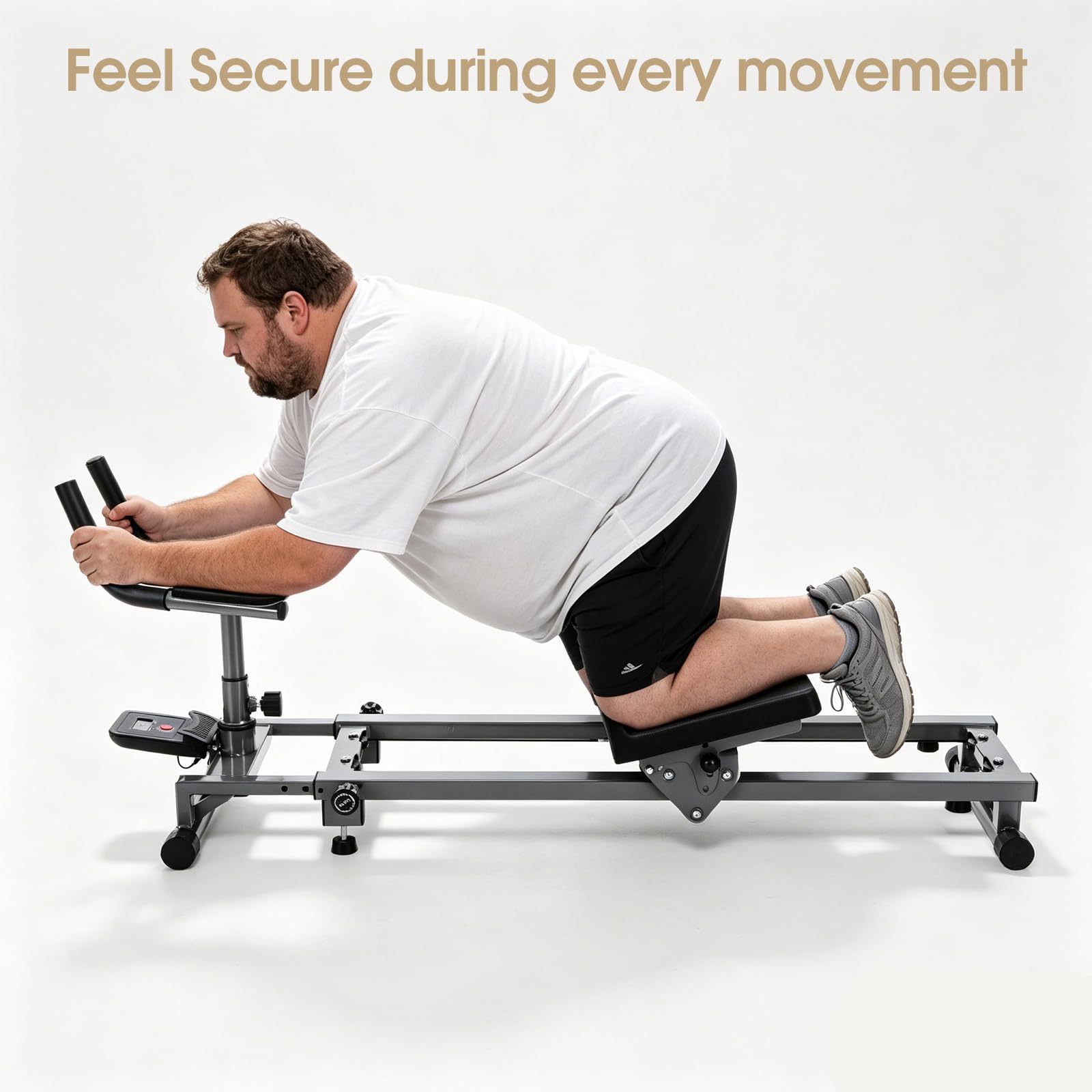 Attrezzo multifunzione per esercizi addominali, allungamento lombare regolabile e allenamento per la forza di tutto il corpo, con contatore digitale