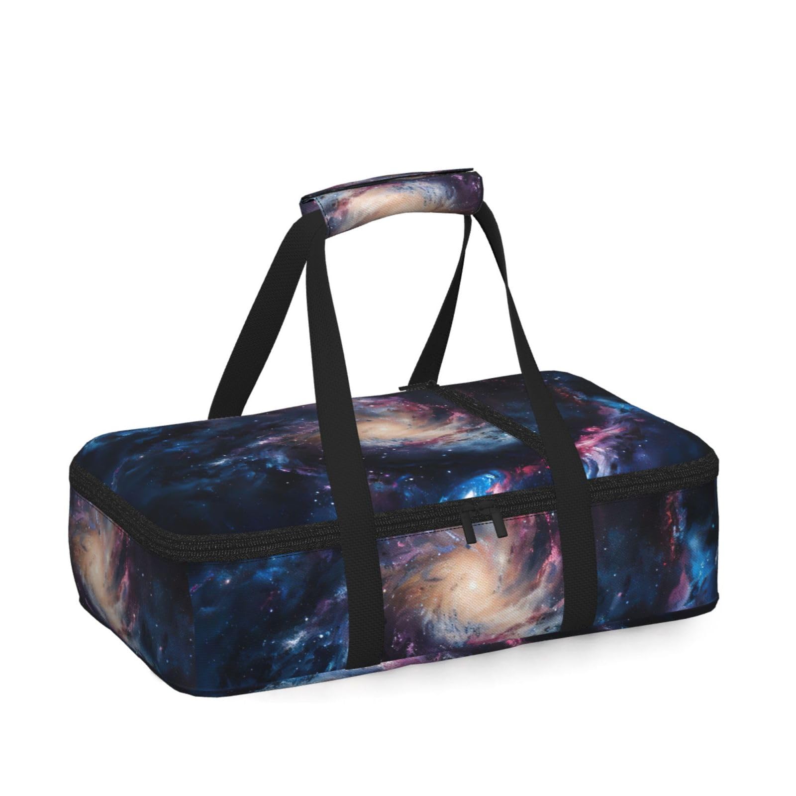 Galaxy Print Insulated Thermal Food Storage Bag Daily Reusable Picnic Tote Lunch Box Home