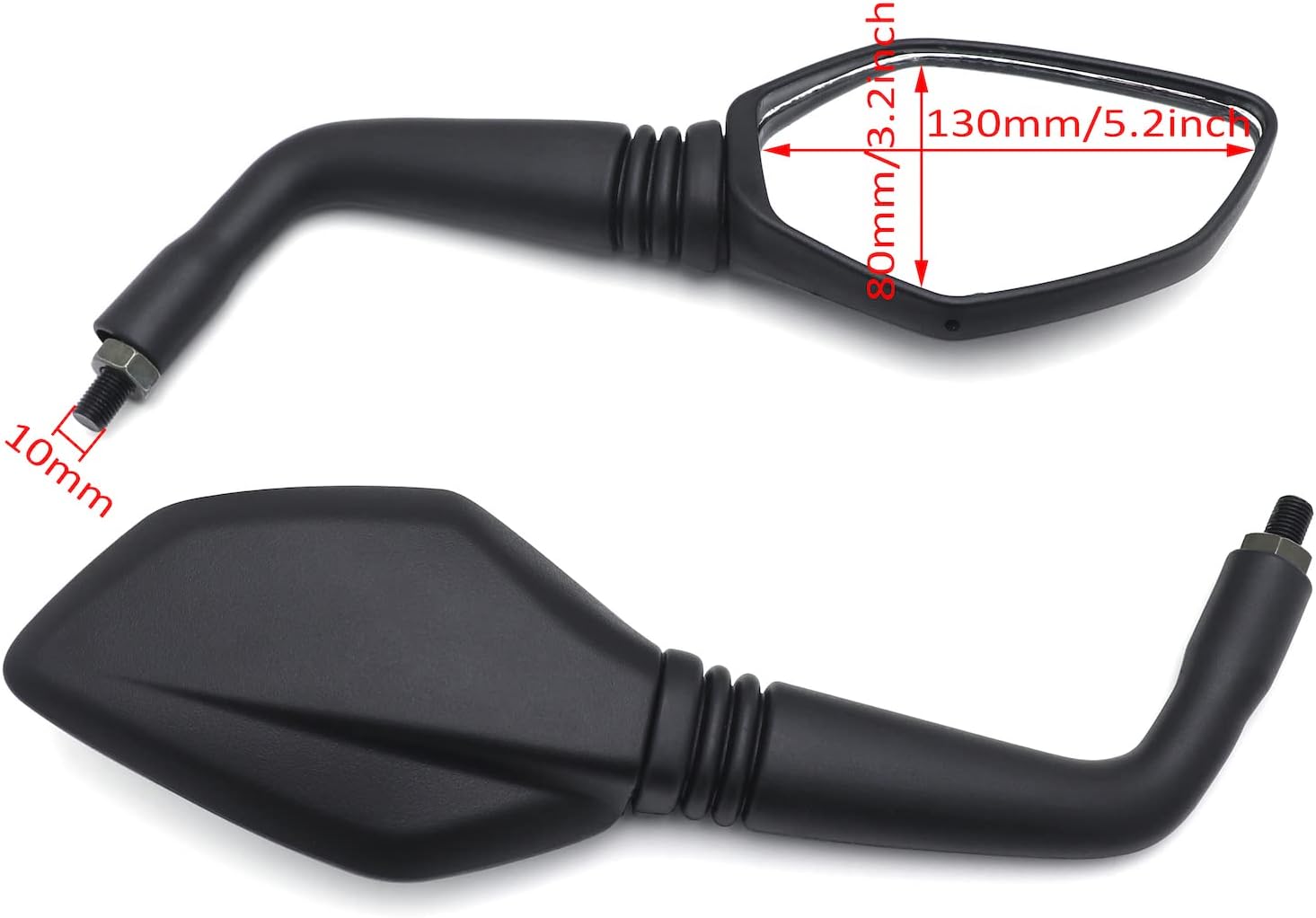 HTTMT- Black Right & Left Rearview Mirrors Compatible with KT M 790 Duke Adventure 890 Adv/ 390 Duke [P/N:MT252-043-BK]