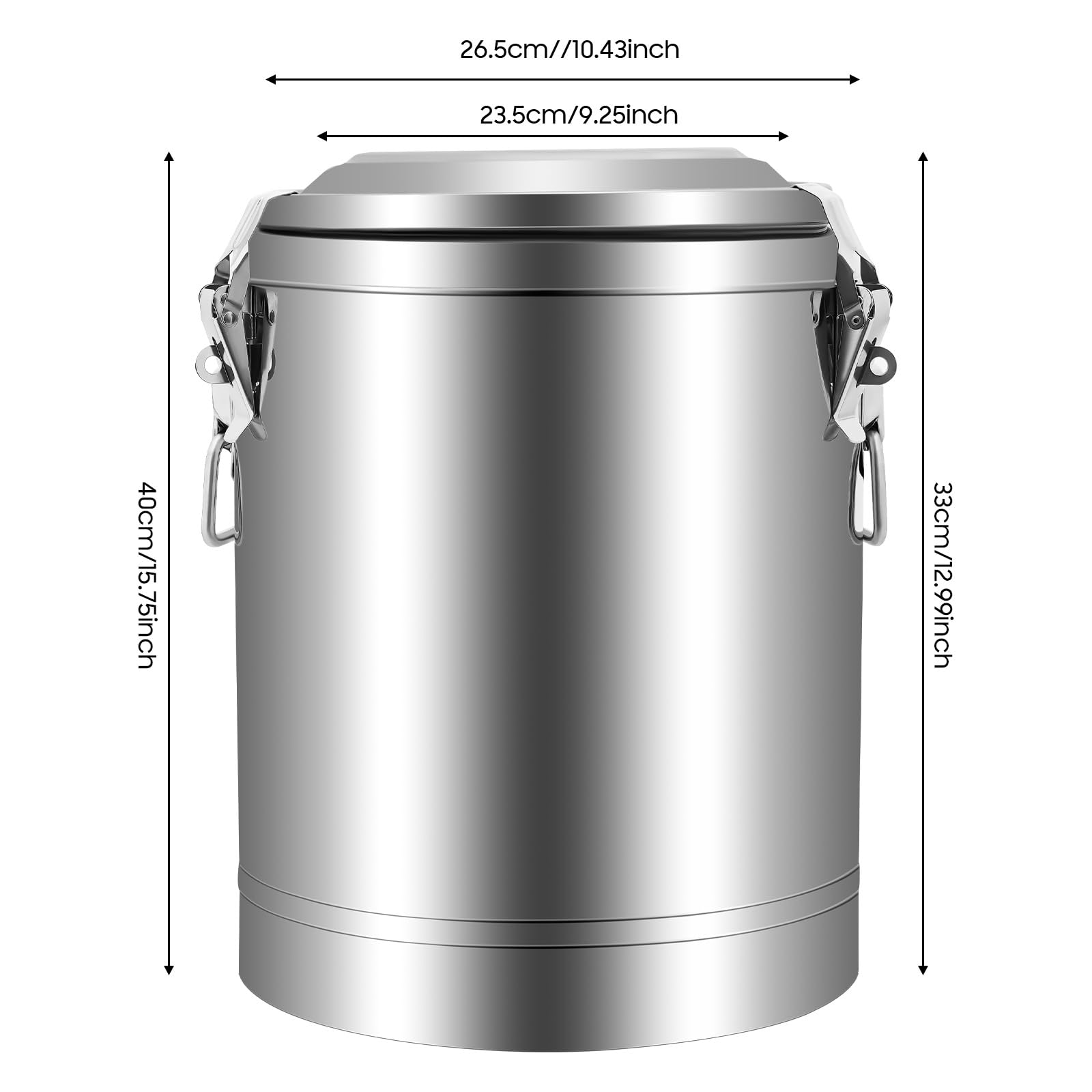 Thermobehälter für Essen, 14L Edelstahl Lunchpot, 8 Stunden Warmhaltezeit, To-Go Suppenbehälter für Mittagessen unterwegs, für heiße Schokolade, Milchtee, Eistee und Milch